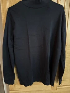 Lands End Mens M Black Long Sleeve Crew Neck Shirt 20Wx28L - Picture 1 of 3