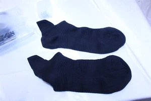 Men's Low Cut Socks with Rear Riser Tab Ankle Athletic Black 5 Pair Size Medium - Picture 1 of 8