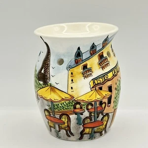 Sakura Teelicht Duftbrenner Paris Bistro Bäume Eiffelturm Steingut 5 Zoll - Bild 1 von 14