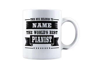 Taza personalizada de pianista taza de té de café nombre pianista idea de regalo divertida - Imagen 1 de 5