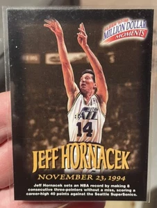 1997-98 Fleer Million Dollar Moments #36 Jeff Hornacek Utah Jazz Insert - Picture 1 of 2