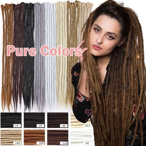 Trenzas de ganchillo Dreadlocks Extensiones de pelo artificial Dreads Extensiones de pelo 20 pulgadas/50 cm - Imagen 1 de 50