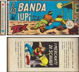 TEX STRISCIA RACCOLTINA SERIE ROSSA 186 LA BANDA DEI LUPI - LUGLIO 7/1971 - Bild 1 von 1