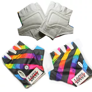 LOCUS LEDERHANDSCHUHE ELASTISCH - GEWICHTSHEBEN RADFAHREN FITNESSSTUDIO GOLF HALBFINGER - Bild 1 von 4
