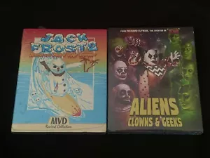 2 MVD Visual Blu-ray Lot! Jack Frost 2, Aliens Clowns & Geeks! W/ Slipcovers NEW - Picture 1 of 3