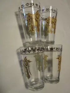 Vintage Libbey Glass Cowboy Western Cattle brands Marks drinkware 16 Oz. 1960’s - Picture 1 of 11