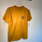 Quicksilver Circled Script Short Sleeve T Shirt  Size M In Yellow