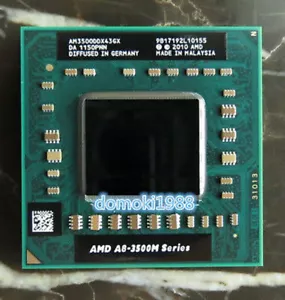 AMD 4 Core A8-3500M A8-3520M A8-3510MX A8-3530MX A8-3550MX Socket FS1 Laptop CPU - Picture 1 of 8