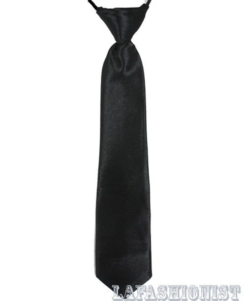 Kids Toddlers Boys Children Fashion Wedding Solid Color Elastic Tie Necktie  - Image 1 of 1