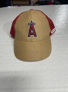 Gorra de béisbol de los Angeles Angels gorra a presión paja y malla en la parte posterior - Imagen 1 de 6