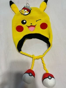 Pokemon Pikachu Beanie Sock Hat Headwear Laplander BIOWORLD - New w/Tags - Picture 1 of 9