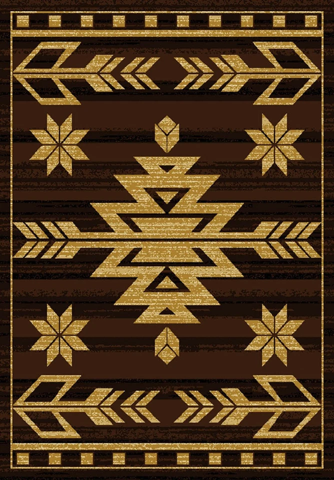 Alfombra de área marrón Medallion Arrows United Weavers 750-00150 - abril 7' 10" x 10' 6" Foto 1 de 1