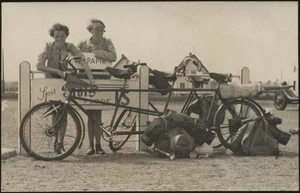 GB. Unused Real Photo Postcard Tandem Touring Bike at Odense Denmark Undated - Picture 1 of 2