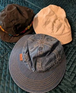 Liz Claiborne Women's Lot 3 Assorted Hats Vintage Bucket & Wide Brim One Size - Picture 1 of 7
