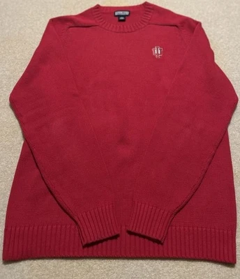 Indiana Hoosiers Lands' End Embroidered Crew Neck Sweater Mens Red L(42-44) Tall - Image 1 of 4