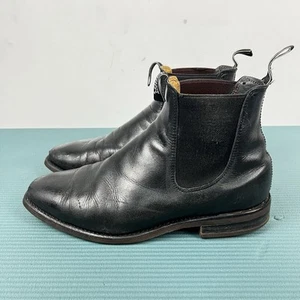 R.M. Williams Comfort Craftsman Black Leather Men’s Boots Size 8 H - Picture 1 of 12
