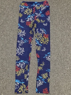 Leggings Lularoe Niños L/XL - NUEVOS CON ETIQUETAS - Americana - 4 de julio - Rojo, Blanco y Azul Foto 1 de 4