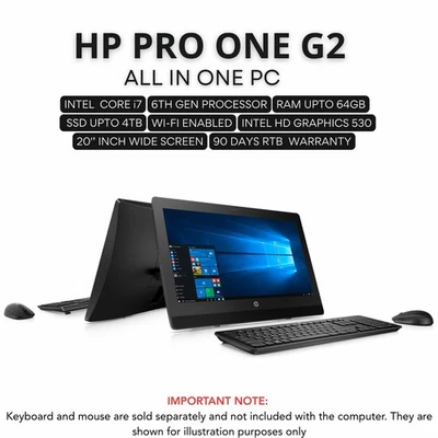 HP ProOne 400 G2 20'' All in one PC Intel i7-6th Gen 32GB RAM DDR4 2TB SSD WIN11 - Image 1 of 4