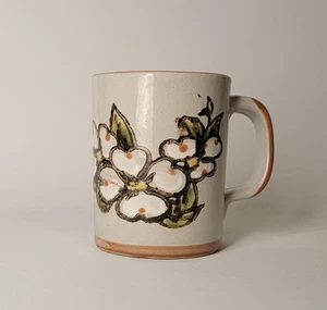 Tazza Louisville gres bianco legno di cane fiori bordo pesca - Foto 1 di 5