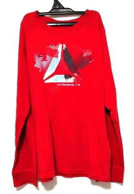 Camiseta Reebok Niños Roja Gráfica Manga Larga Águila Atlética Informal Talla Grande Foto 1 de 4