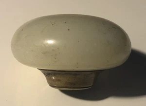 Vintage Natural Stone Quartz Marble Agate Rat Rod Gear Shift Knob Off White - Picture 1 of 14