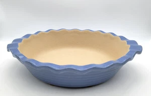 Piatto Torta Pampered Chef Family Heritage Gres 9" Profondo Blu Chiaro - Foto 1 di 4
