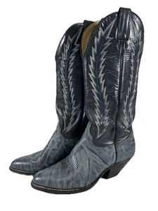 Botas de Vaquero Abilene Gris Talla 8.5M Cuero Vintage Mujer Tacón Occidental EE. UU. - Imagen 1 de 11