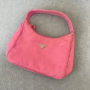 Prada Accessory Bag Handbag Pink Medium Triangle Plate Metal Hardware... - Picture 1 of 18