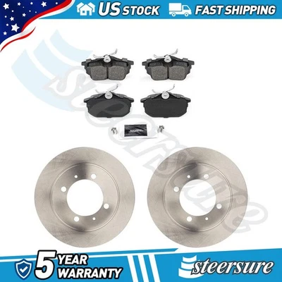 Pastilhas de freio a disco traseiras pastilhas de freio e rotores para 1999-2004 Volvo V40 - Imagem 1 de 3