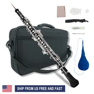 Professional Oboe C key Ebonite Wood 3rd Octave left F Resonance F with Case - Picture 1 of 11