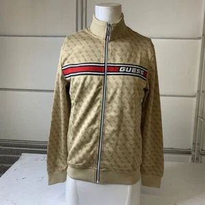 Chaqueta deportiva GUESS Eco Korbin cremallera completa para hombre talla XL beige blanco Z2BQ06FL04Q - Imagen 1 de 7