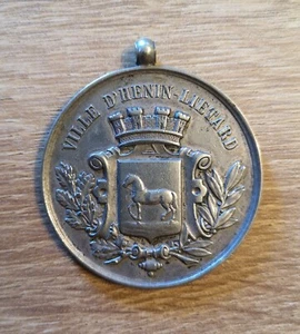 Medaille Ville D´ Henin Lietard Mai 1897 Festival et Fete Militaire Militärfest - Bild 1 von 2