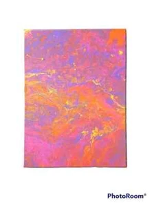 Medium 12" x 16" Groovy Abstract Acrylic Pour Painting on Canvas - Picture 1 of 5