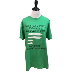 Spencer's Women's Crewneck T-Shirt M Medium NWT Marijuana Graphic Print Green - Picture 1 of 12