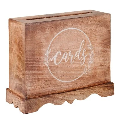 Wedding Card Box with Card Slit and Lock 12"X10"X4.5"- Gift Wishing Well Card... - Image 1 of 4