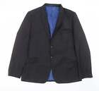 Charlton Gray Mens Grey Striped Wool Jacket Suit Jacket Size 46
