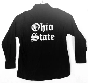 Ohio State Buckeyes Men's Button Up Old English Spell Out Officially Licensed - Picture 1 of 4
