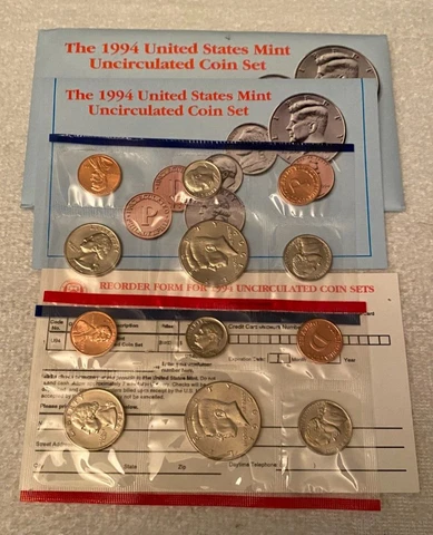 1994 P & D - SEALED BOX of 5 UNCIRCULATED MINT SETS Cover