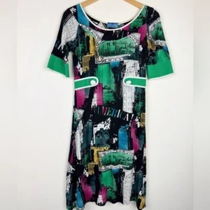 Margo Retro "America" City Skyscraper Dress - Picture 1 of 9