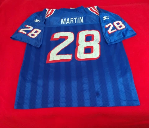 💥Vintage #28Curtis Martin 1996 NEW ENGLAND PATRIOTS NFL USA Made Jersey 54/XXL Cover