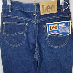 VTG NWT NOS Lee Boys Riders Blue Jeans Union Made Size 14R Actual 26x30 - Picture 1 of 10