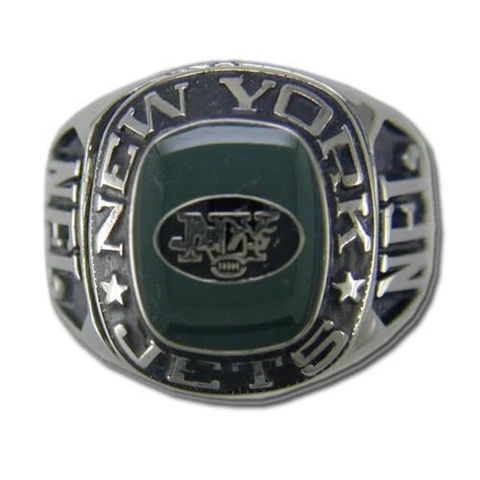 New York Jets Large Classic Silvertone NFL Ring Cover