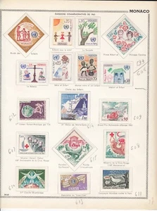 TIMBRE MONACO SERIES ENTRE LES ANNEES 1963 & 1972 NEUFS * GOMME SUR CHARNIERE - Picture 1 of 24