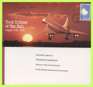 Alderney 1999 Total Eclipse, Concorde flown & Signed Jonathan Shanklin - Picture 1 of 2