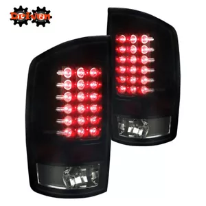 Rear LED Tail Light Lamps Smoked Lens Black Housing Red LED 02-06 Dodge Ram - Picture 1 of 5
