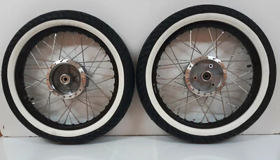 Simson 2 x Rad Räder Alufelge schwarz Weißwandreifen S51 S50 KR51 Schwalbe Star - Bild 1 von 4