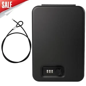 Gun Safes for Pistols Gun Lock Box with Combination Lock Travel Portable - Picture 1 of 15