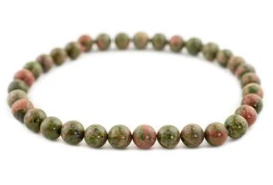 Round Unakite Beads 12mm Multicolor Gemstone 15 Inch Strand - Picture 1 of 4