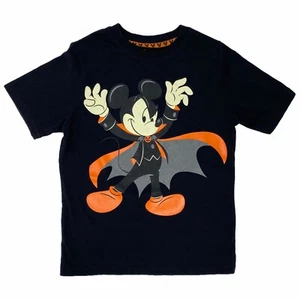 Disney Mickey Mouse Halloween T-Shirt Kids Boys’ 8 Black Dracula Vampire Spooky - Picture 1 of 3