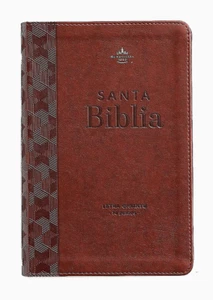 Biblia Letra gigante 14pts Tamano Manual imit piel Marron "Personalizada" - Picture 1 of 10